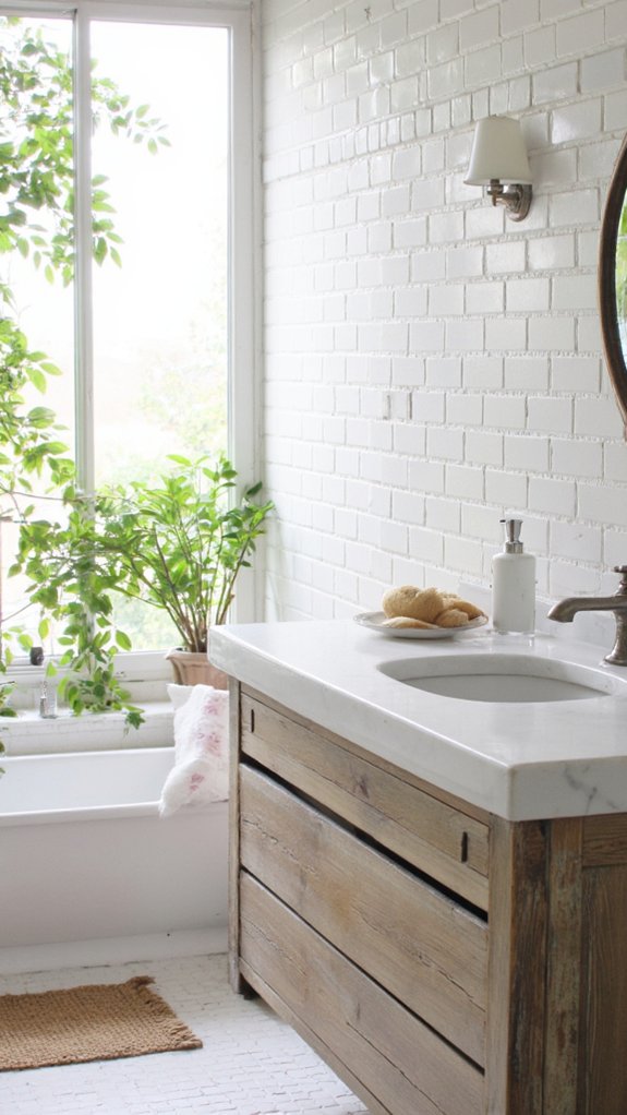 elegant herringbone subway tiles