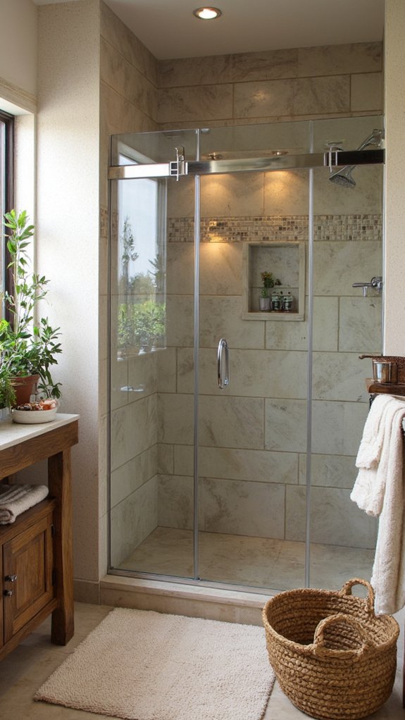 elegant integrated shower lighting