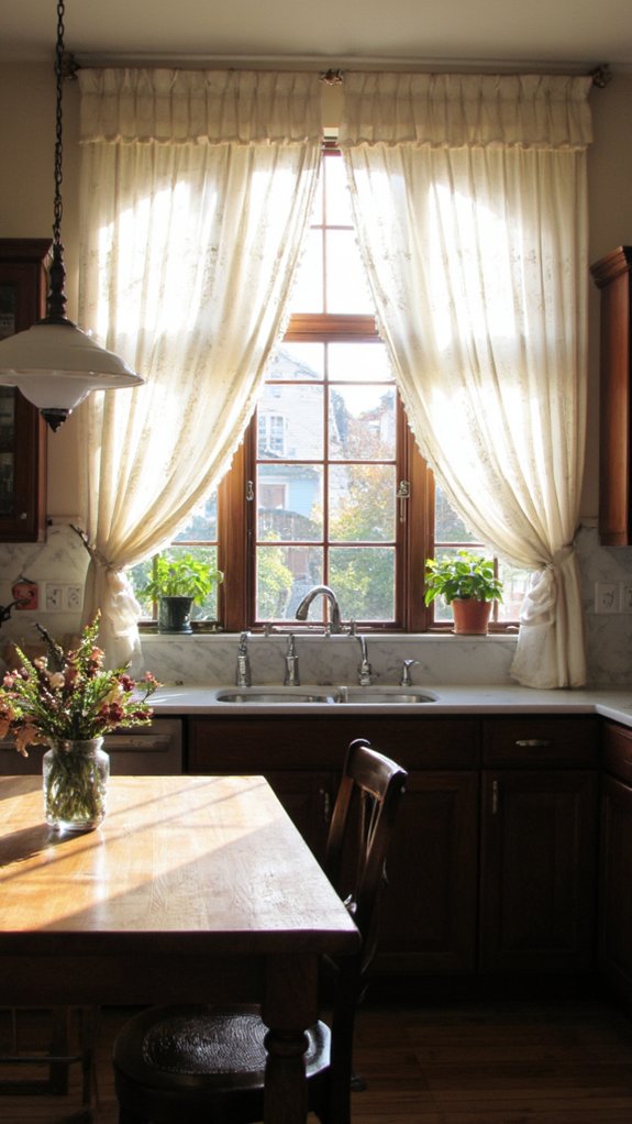 elegant kitchen window treatments