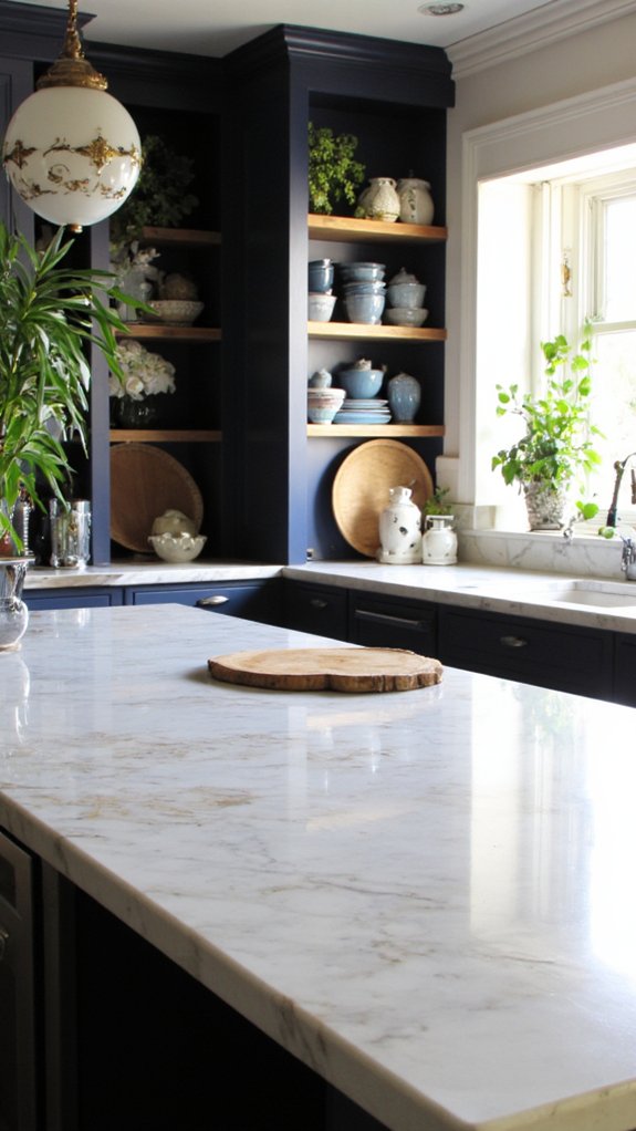 elegant marble and quartz