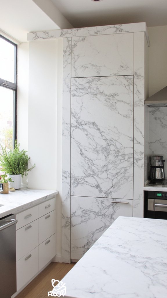 elegant marble appliance panels