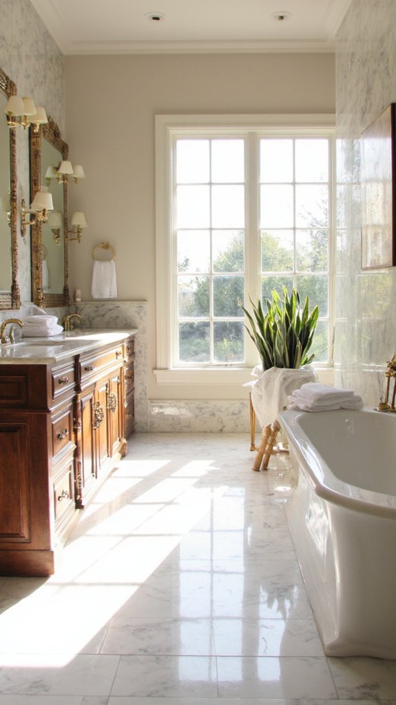 elegant marble bathroom retreat