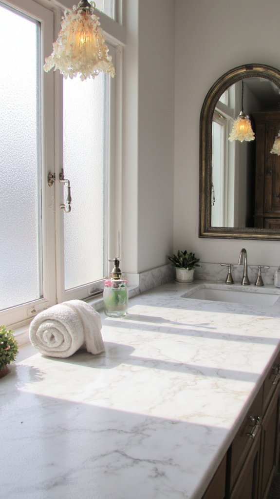 elegant marble bathroom transformation