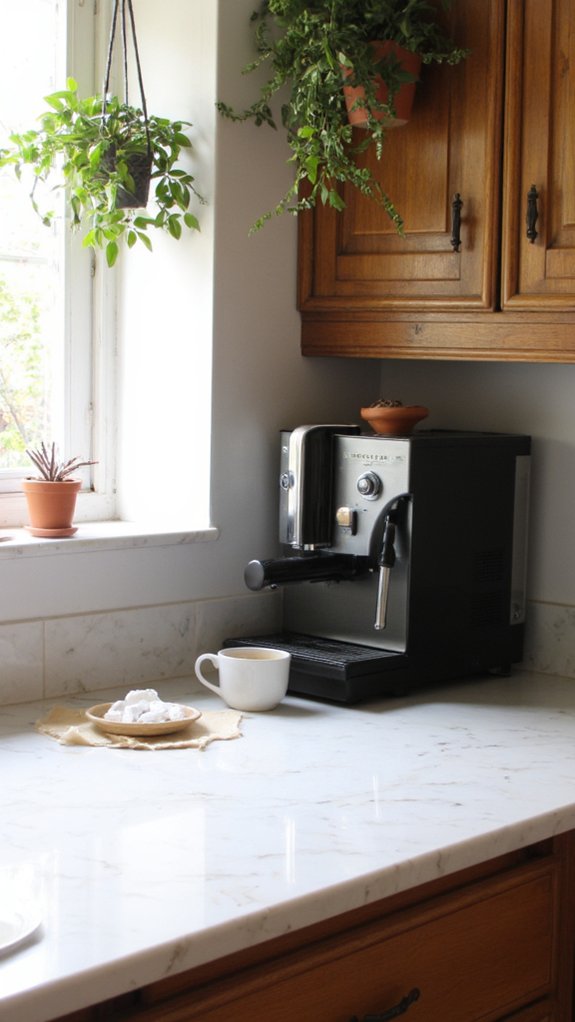 elegant marble coffee station
