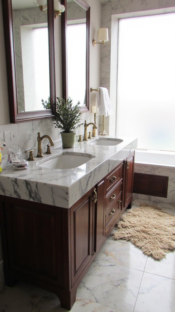 elegant marble double vanity