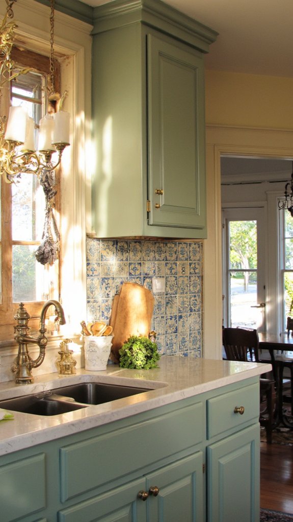 elegant marble glass backsplash