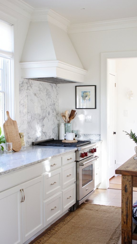 elegant marble kitchen accents