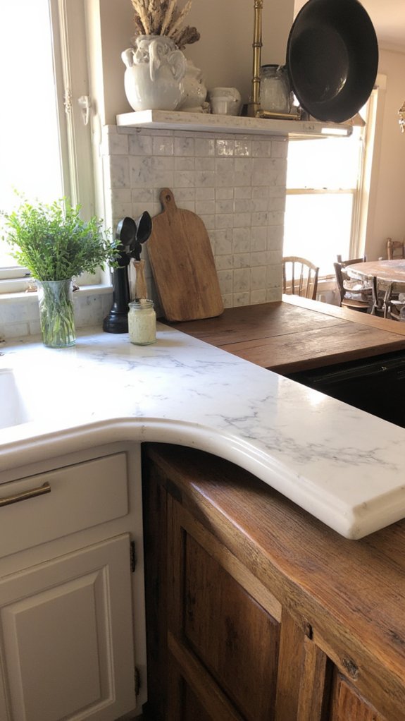 elegant marble kitchen accents