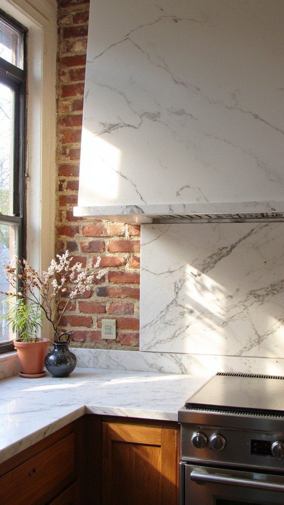 elegant marble kitchen centerpiece