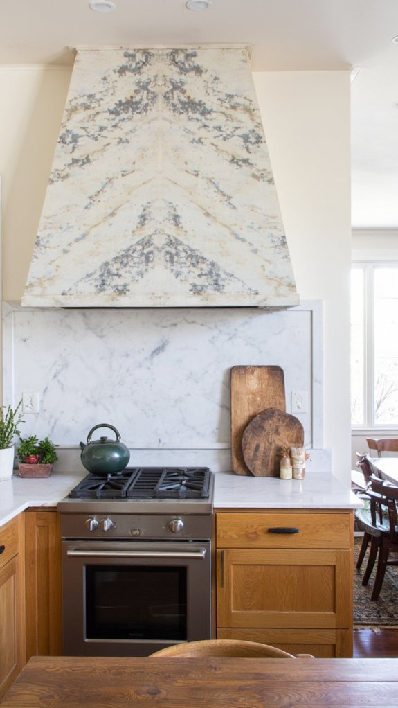 elegant marble kitchen focal
