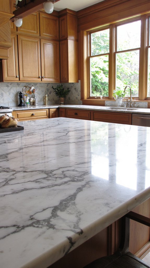 elegant marble kitchen islands