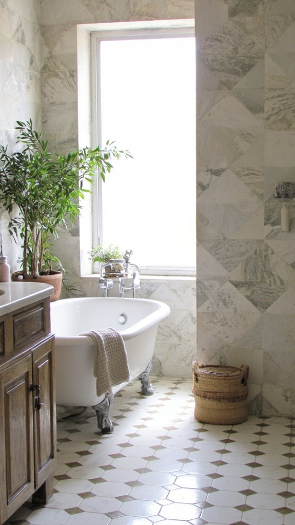 elegant marble mosaic tiles