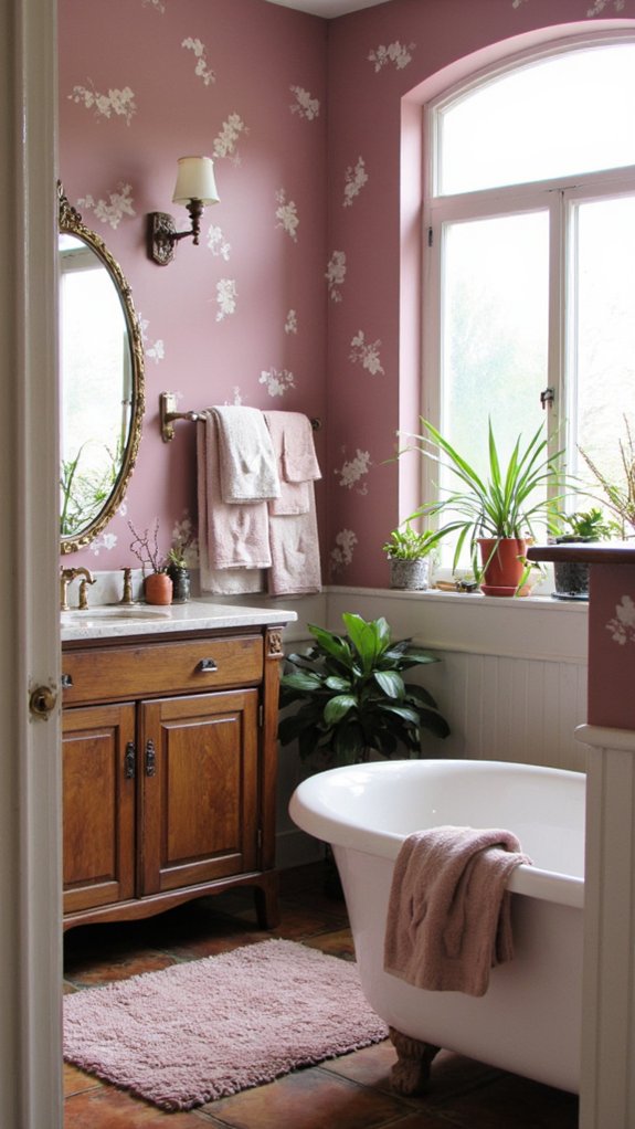 elegant mauve with metallics