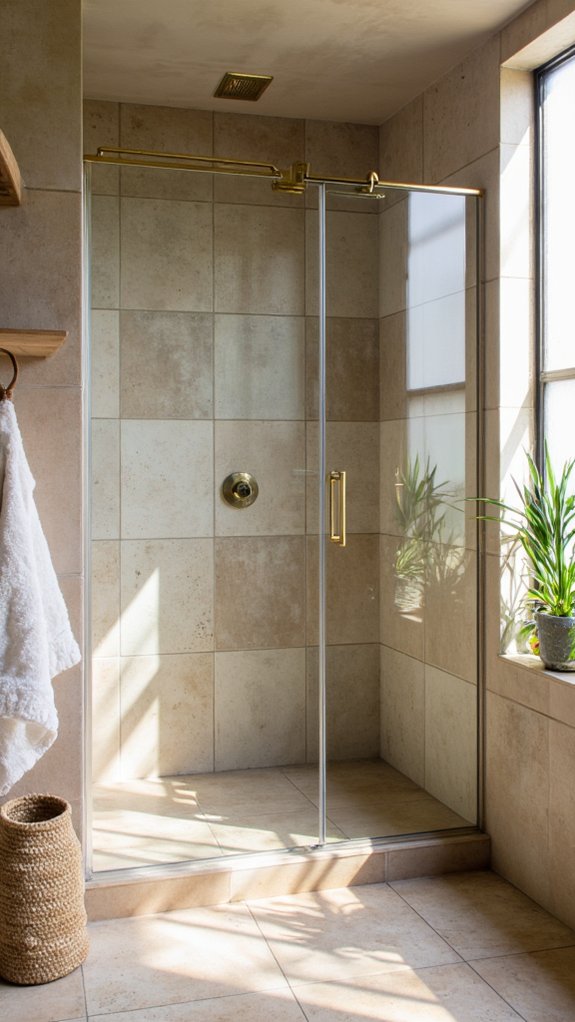 elegant minimal glass doors