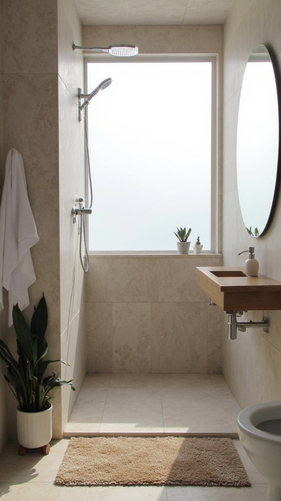 elegant minimalist shower accessories