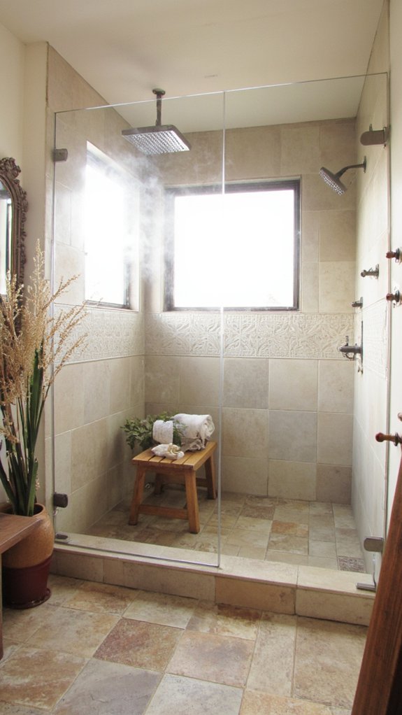 elegant open shower design