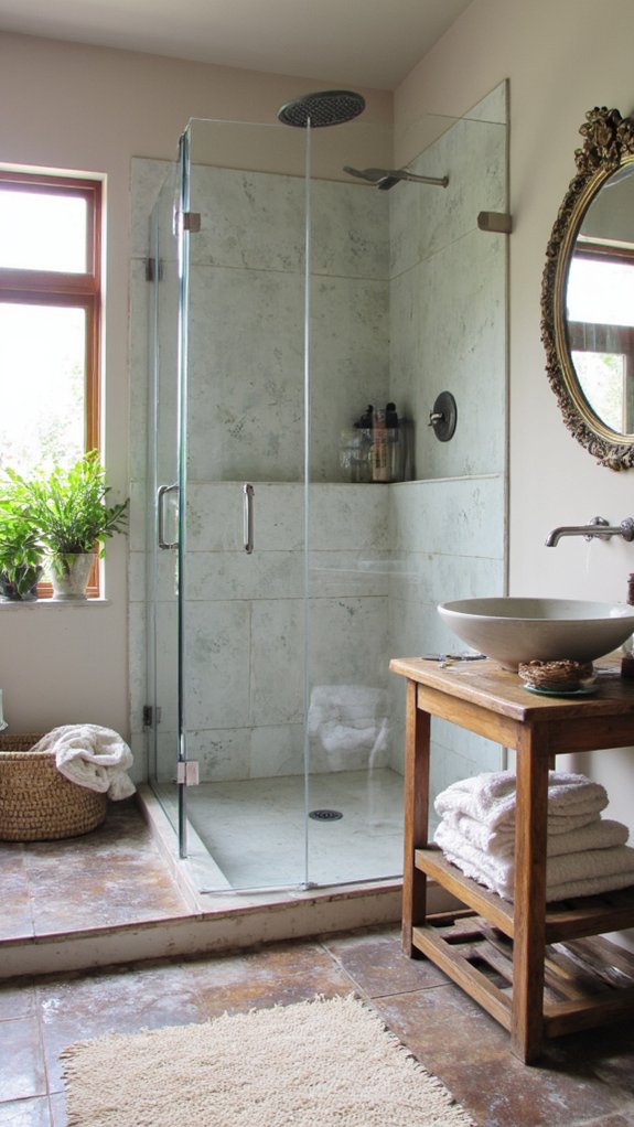 elegant open shower design