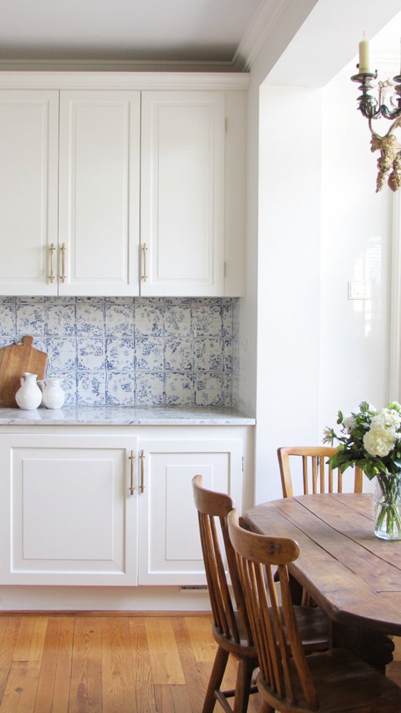 elegant patterned tile backsplashes