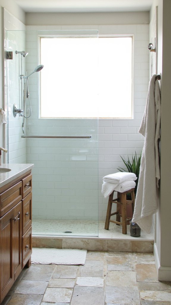 elegant semi frameless shower designs