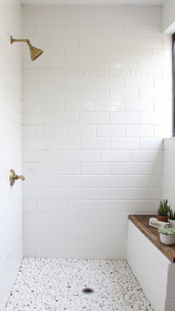 elegant spa like pebble flooring