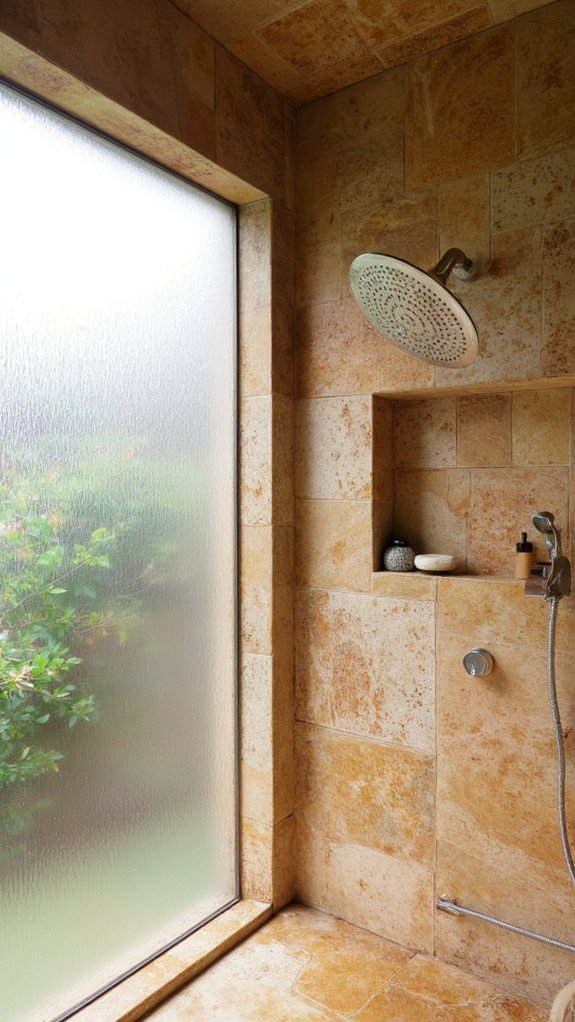 elegant spa like shower experience