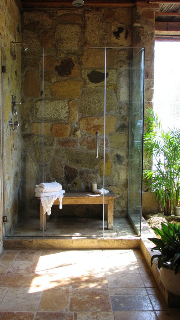 elegant steam shower retreat