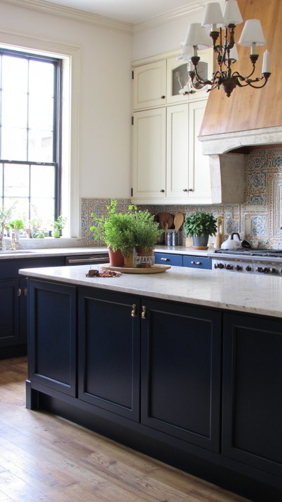 elegant two tone kitchen designs