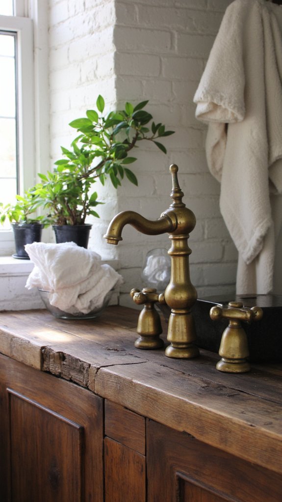elegant vintage brass faucets