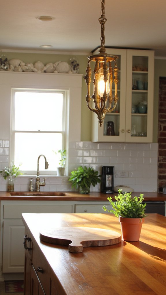 elegant warm brass lighting