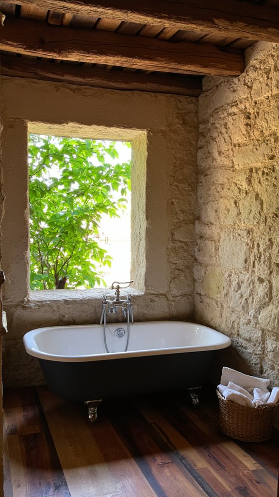 exposed beams create warmth