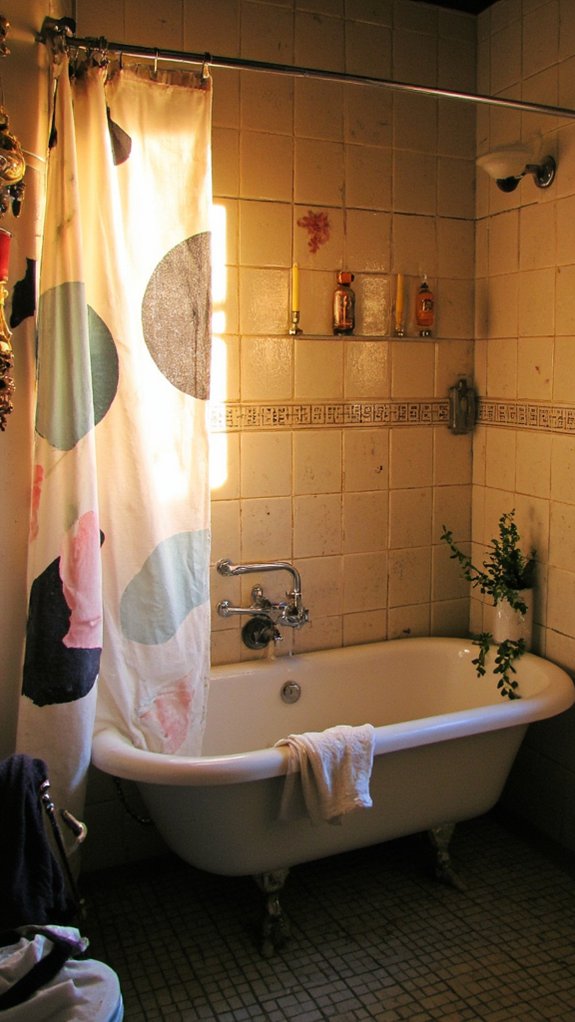 expressive artistic shower curtains