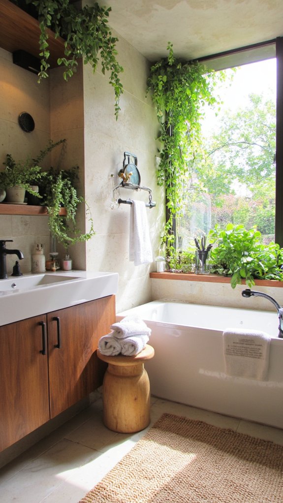 fresh greenery enhances ambiance