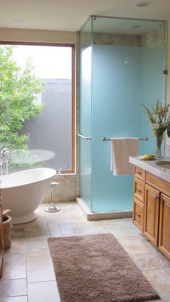 frosted blue glass elegance