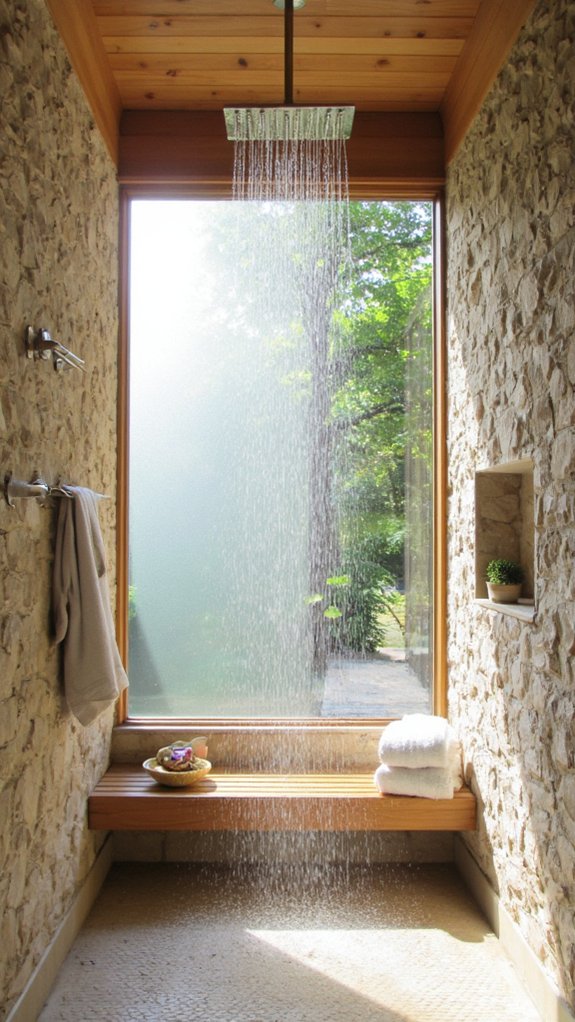 gentle waterfall shower experience