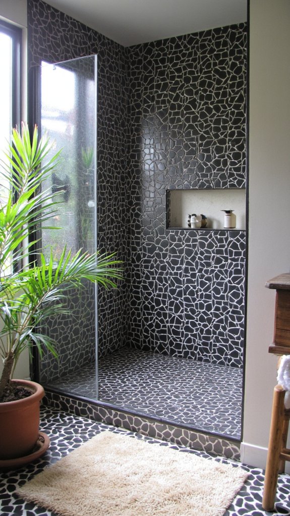 geometric patterns enhance showers