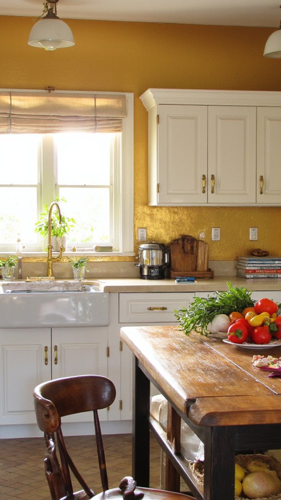 glamorous gold kitchen accents