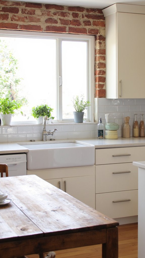 glossy rustic kitchen charm