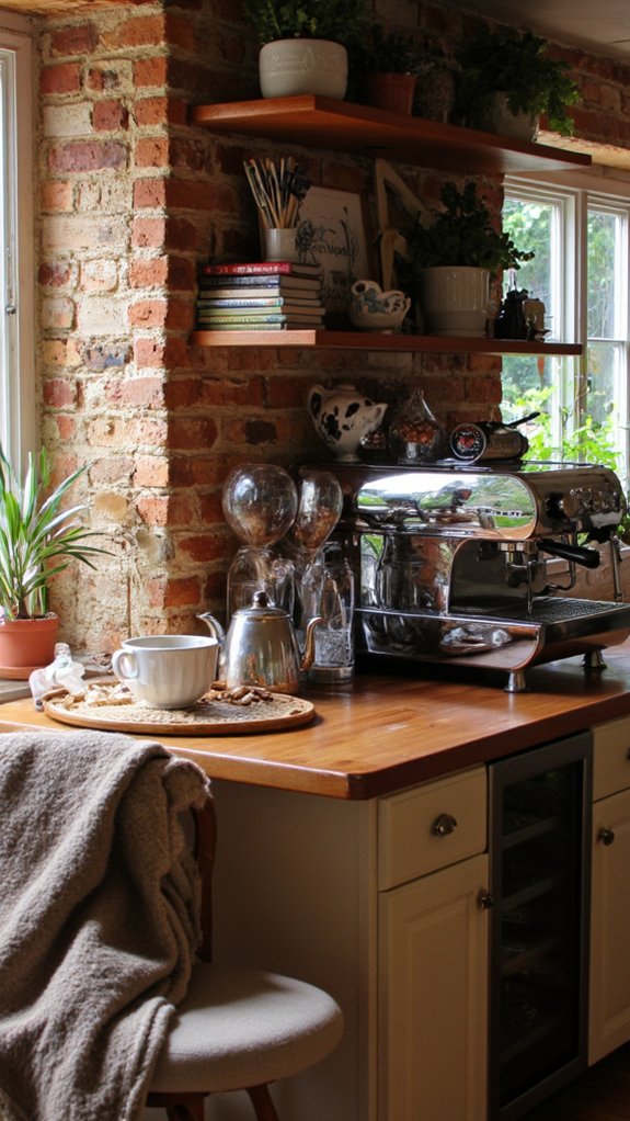 gourmet coffee experience setup