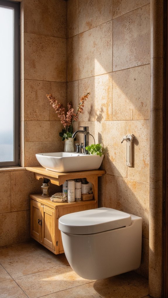 hidden wall toiletry storage