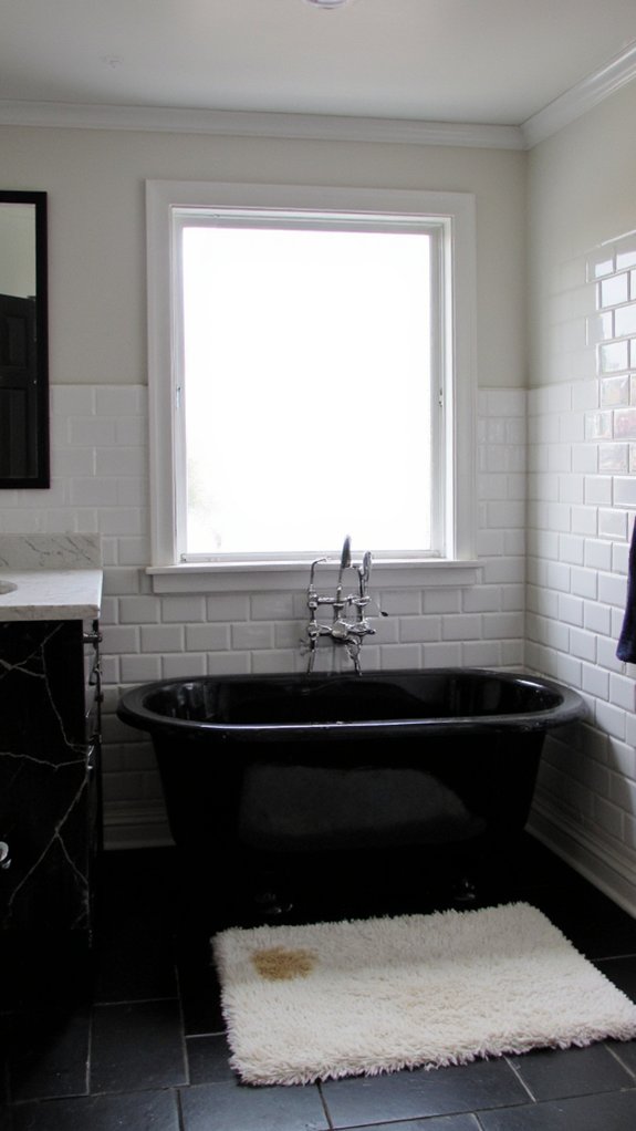 high contrast bathroom elegance