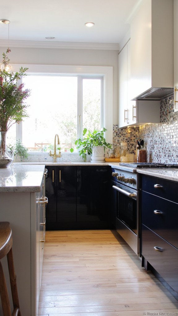 high gloss meets metallic elegance