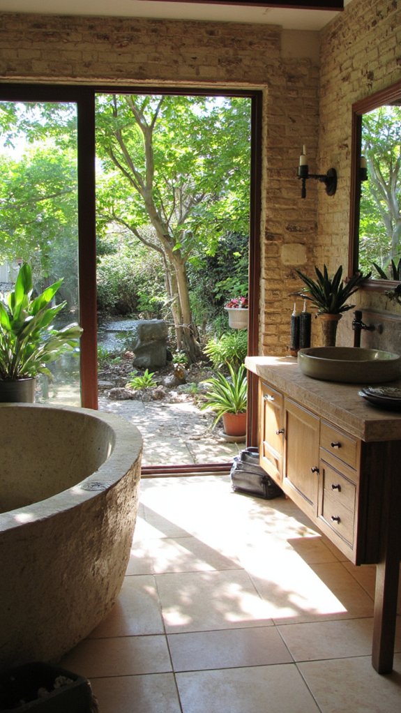 indoor outdoor bathroom design