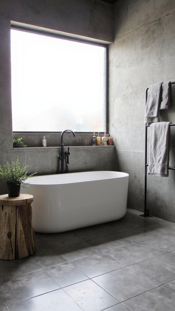 industrial chic bathroom design