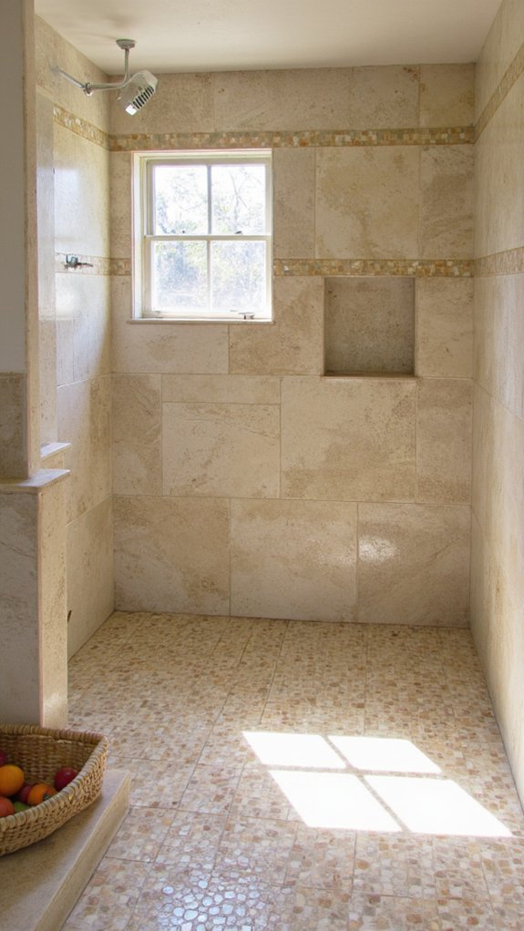 large tiles mosaic accents