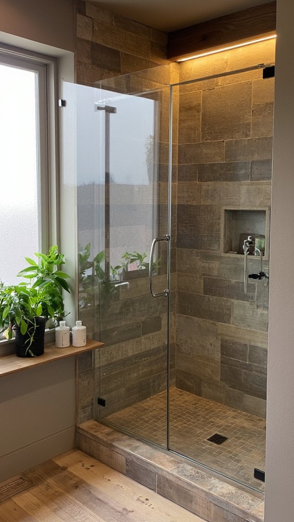 led backlit shower doors