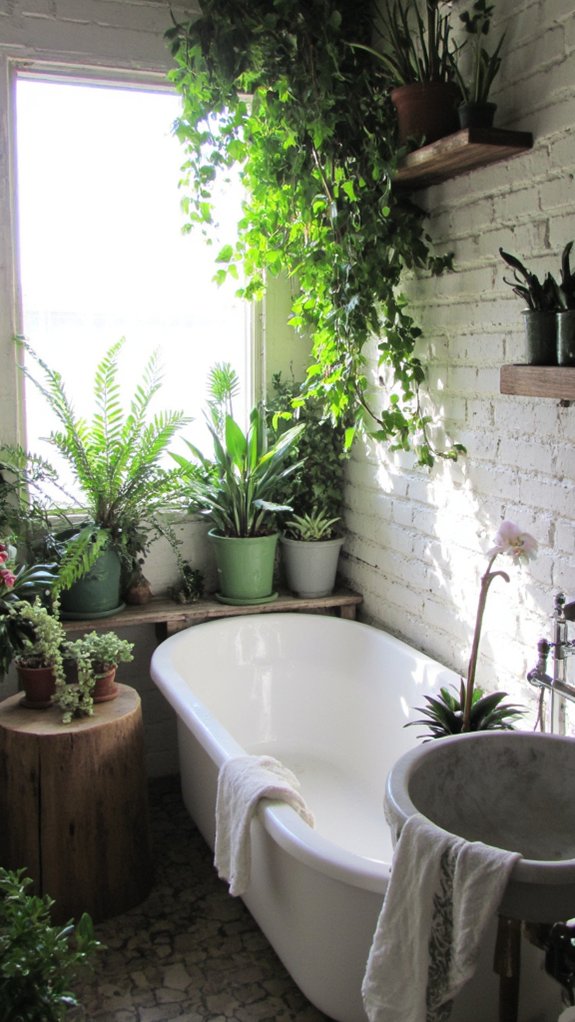 lush plants create serenity