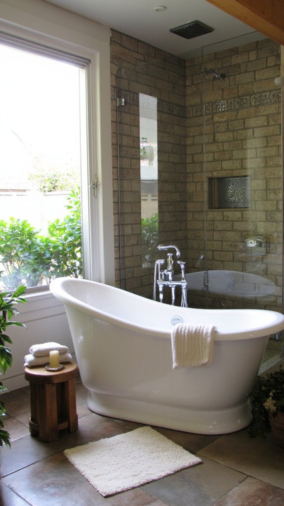 luxurious bathing and showering