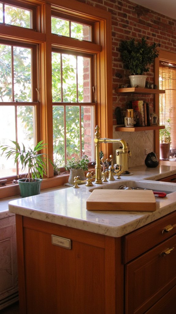 luxurious contrast of finishes