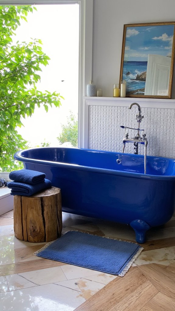 luxurious deep soaking tub