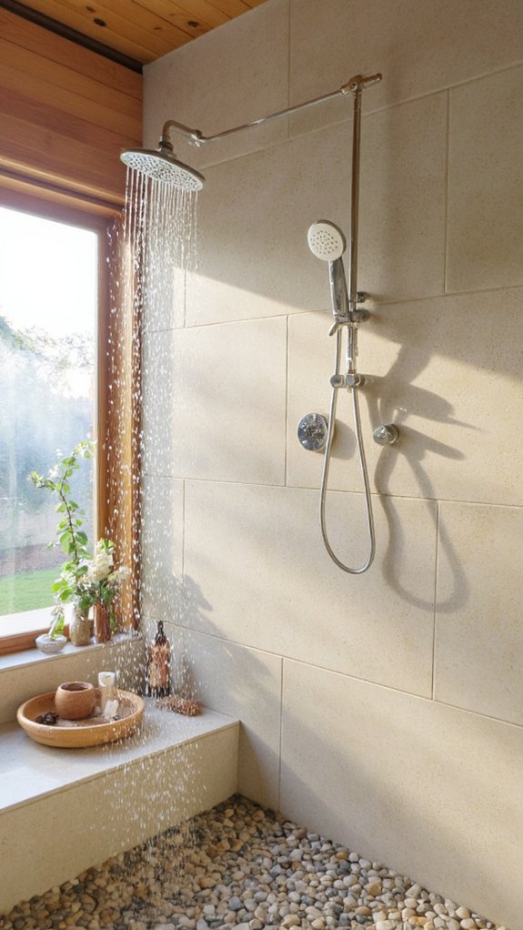 luxurious dual shower experience